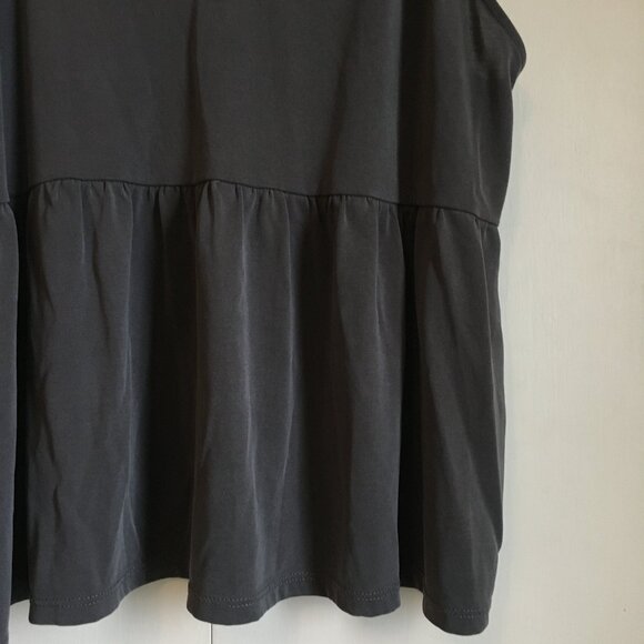 American Eagle Outfitter Graphite Grey Soft Baby Doll Style Tie Up Tank - Picture 5 of 14